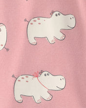 Cargar imagen en el visor de la galería, Hippo Short-Sleeve Romper - Pink
