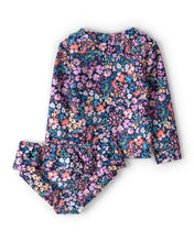 Cargar imagen en el visor de la galería, 2-Piece Floral Long-Sleeve Rashguard Swimsuit Set
