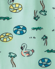Cargar imagen en el visor de la galería, Vacation Long-Sleeve 1-Piece Rashguard Swimsuit - Green
