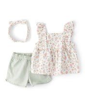 Cargar imagen en el visor de la galería, 3-Piece Top &amp; Short Set - Green
