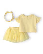 Cargar imagen en el visor de la galería, 2-Piece Top &amp; Skirt Set - Yellow
