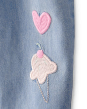 Cargar imagen en el visor de la galería, Embroidered Chambray Sleeveless Jumpsuit - Blue
