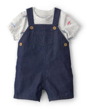 Cargar imagen en el visor de la galería, 2-Piece Boat Romper Set - Blue/Grey
