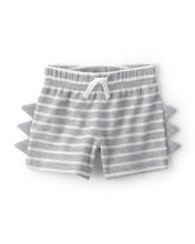 Cargar imagen en el visor de la galería, 2-Piece Dino Spikes Waffle-Knit Short-Sleeve Bodysuit &amp; Short Set - Grey
