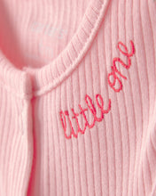 Cargar imagen en el visor de la galería, 'Little One' Rib Short-Sleeve Romper - Pink
