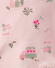 Cargar imagen en el visor de la galería, 2-Piece Flower Truck Top &amp; Short Set - Pink
