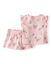 Cargar imagen en el visor de la galería, 2-Piece Flower Truck Top &amp; Short Set - Pink
