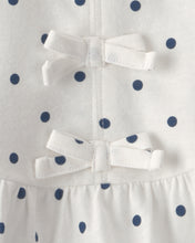 Cargar imagen en el visor de la galería, Conjunto De 2 Piezas De Blusa Y Short De Lunares Azul/Blanco
