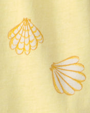 Cargar imagen en el visor de la galería, 2-Piece Shell Top &amp; Short Set - Yellow/White
