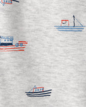 Cargar imagen en el visor de la galería, Boat Short-Sleeve Romper - Grey
