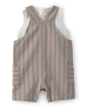 Cargar imagen en el visor de la galería, Baby Boy 2-Piece Striped Overall Set - Brown
