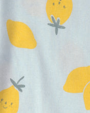 Cargar imagen en el visor de la galería, Lemon 100% Cotton Snug Fit 4-Piece Pajama Set - Blue/Yellow
