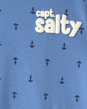 Cargar imagen en el visor de la galería, Anchor 100% Cotton Snug Fit 4-Piece Pajama Set - Blue/Cream
