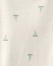 Cargar imagen en el visor de la galería, Baby 2-Piece Sailboat Overall Set - Green/Ivory
