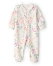 Cargar imagen en el visor de la galería, Spring Floral 2-Way Zip 100% Cotton Sleep &amp; Play Pajama - Ivory
