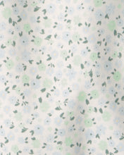 Cargar imagen en el visor de la galería, Floral 2-Way Zip 100% Cotton Sleep &amp; Play Pajama - Green/Ivory
