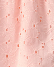 Cargar imagen en el visor de la galería, Short-Sleeve Eyelet Dress - Pink
