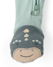 Cargar imagen en el visor de la galería, Dinosaur 100% Cotton Snug Fit 1-Piece Pajama Set - Green
