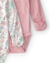 Cargar imagen en el visor de la galería, 2-Pack Butterfly Garden PurelySoft Multipack Bodysuits - Pink/Ivory
