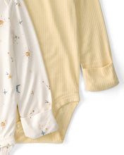 Cargar imagen en el visor de la galería, 2-Pack Constellation PurelySoft Bodysuits - Yellow/Cream
