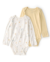 Cargar imagen en el visor de la galería, 2-Pack Constellation PurelySoft Bodysuits - Yellow/Cream
