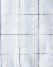 Cargar imagen en el visor de la galería, 2-Piece Plaid Romper &amp; Hat Set - Blue
