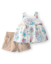 Cargar imagen en el visor de la galería, 2-Piece Tropical Beach Sleeveless Top &amp; Short Set
