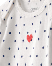 Cargar imagen en el visor de la galería, 4-Pack Heart Polka Dots Long-Sleeve Multipack Bodysuits
