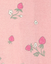 Cargar imagen en el visor de la galería, 2-Pack Strawberry Floral Snug Fit 1-Piece Pajama Set - Pink
