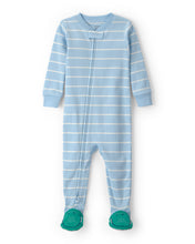 Cargar imagen en el visor de la galería, Alligator Striped 100% Cotton Snug Fit 1-Piece Pajama - Blue
