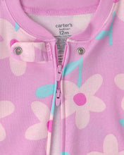 Cargar imagen en el visor de la galería, Floral 100% Cotton Snug Fit 1-Piece Pajama - Purple
