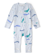 Cargar imagen en el visor de la galería, Whale PurelySoft 2-Way Zip Snug Fit Sleep &amp; Play Pajamas - Blue
