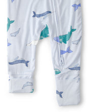 Cargar imagen en el visor de la galería, Whale PurelySoft 2-Way Zip Snug Fit Sleep &amp; Play Pajamas - Blue

