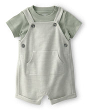 Cargar imagen en el visor de la galería, 2-Piece Striped Top &amp; Shortall Set - Green
