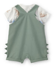 Cargar imagen en el visor de la galería, 2-Piece Dinosaur Short-Sleeve Overall Set - Green
