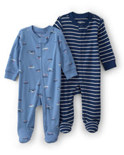 Cargar imagen en el visor de la galería, 2-Pack Boat Sleep &amp; Play Pajamas - Blue

