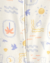Cargar imagen en el visor de la galería, 2-Pack Beach Sleep &amp; Play Pajamas - Blue/White
