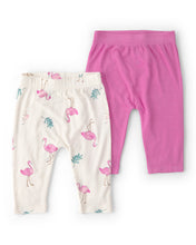Cargar imagen en el visor de la galería, 2-Pack Flamingo PurelySoft Pull-On Pants - Pink/Ivory
