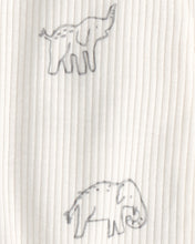 Cargar imagen en el visor de la galería, 2-Pack Elephant Sleep &amp; Play Pajamas - White/Grey
