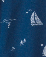 Cargar imagen en el visor de la galería, 2-Piece 'Daddy's First Mate' Boat Bodysuit &amp; Pant Set - Blue
