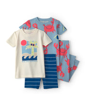 Cargar imagen en el visor de la galería, Pijama De 4 Piezas 100% Algodón Con Estampado Sunshine Beach
