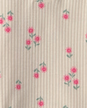 Cargar imagen en el visor de la galería, Conjunto De 2 Piezas Floral De Pañalero Y Pantalón Crema
