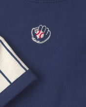 Cargar imagen en el visor de la galería, 3-Piece Baseball Striped Top &amp; Short Set - Blue/Ivory
