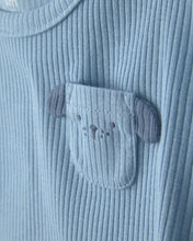 Cargar imagen en el visor de la galería, Paquete de 2 rompers de manga corta de perritos en azul
