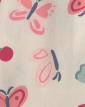 Cargar imagen en el visor de la galería, Paquete de 5 pañaleros de manga corta de cerezas y mariposas

