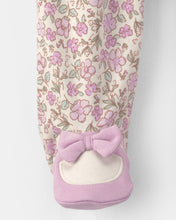Cargar imagen en el visor de la galería, Floral 2-Way Zip Snug Fit Sleep &amp; Play Pajamas - Pink/Ivory
