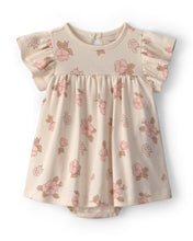Cargar imagen en el visor de la galería, Conjunto de 2 piezas con vestido floral en rosa y marfil
