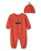 Cargar imagen en el visor de la galería, 2-Piece Pumpkin Long-Sleeve Jumpsuit - Orange
