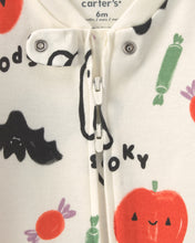 Cargar imagen en el visor de la galería, Halloween 2-Way Zip 100% Cotton Sleep &amp; Play Pajamas - Cream
