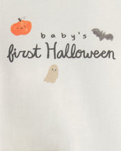 Cargar imagen en el visor de la galería, 2-Piece 'Baby's First Halloween' Long-Sleeve Bodysuit &amp; Pant Set - Orange/Cream
